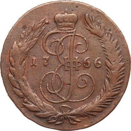 Reverso 5 kopeks 1766 СПМ "Ceca de San Petersburgo" - valor de la moneda  - Rusia, Catalina II