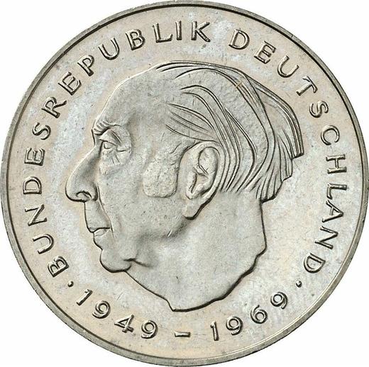 Аверс монеты - 2 марки 1984 года G "Теодор Хойс" - цена  монеты - Германия, ФРГ