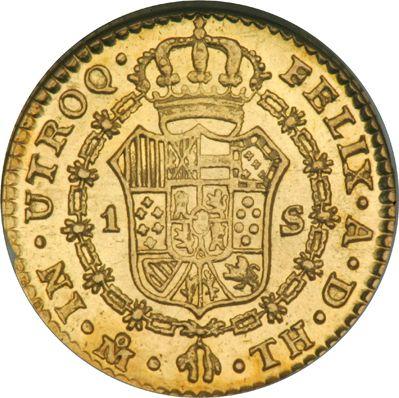 Rewers monety - 1 escudo 1805 Mo TH - cena złotej monety - Meksyk, Karol IV