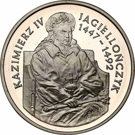 Reverso 200000 eslotis 1993 MW "Casimiro IV Jagellón" Retrato de medio cuerpo - valor de la moneda de plata - Polonia, República moderna