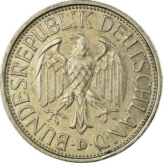 Reverse 1 Mark 1983 D -  Coin Value - Germany, FRG