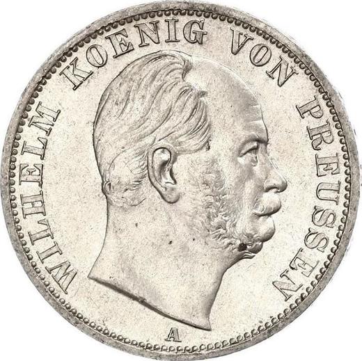 Obverse Thaler 1866 A - Silver Coin Value - Prussia, William I