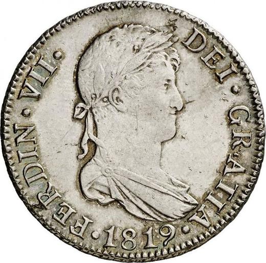 Аверс монеты - 4 реала 1819 года S CJ - цена серебряной монеты - Испания, Фердинанд VII