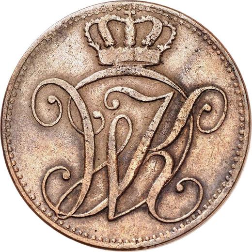 Аверс монеты - 4 геллера 1818 года - цена  монеты - Гессен-Кассель, Вильгельм I