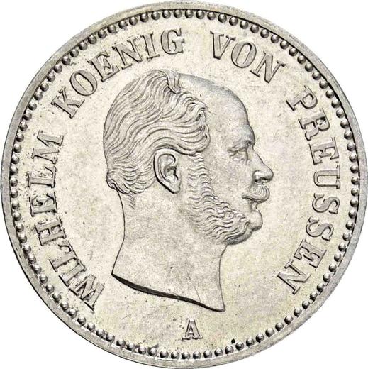 Obverse 1/6 Thaler 1861 A - Silver Coin Value - Prussia, William I