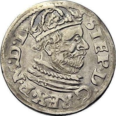 Аверс монеты - Трояк (3 гроша) 1584 года - цена серебряной монеты - Польша, Стефан Баторий