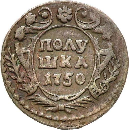 Reverso Polushka (1/4 kopek) 1750 - valor de la moneda  - Rusia, Isabel I