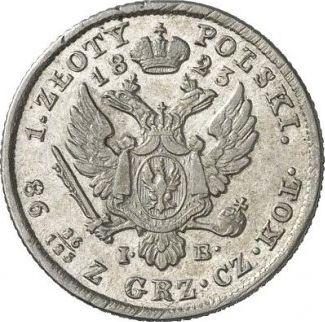 Реверс монеты - 1 злотый 1823 года IB "Малая голова" - цена серебряной монеты - Польша, Царство Польское