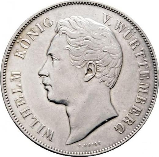 Anverso 2 florines 1845 - valor de la moneda de plata - Wurtemberg, Guillermo I
