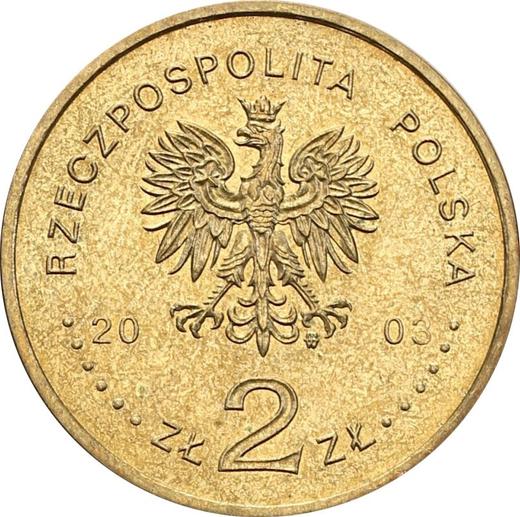 Obverse 2 Zlote 2003 MW UW "750 years of Poznan" -  Coin Value - Poland, III Republic after denomination