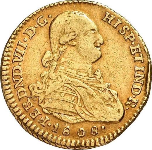 Awers monety - 2 escudo 1808 NR JF - cena złotej monety - Kolumbia, Ferdynand VII
