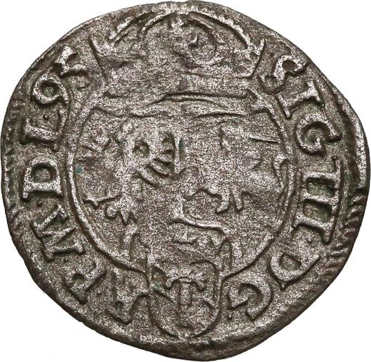 Реверс монеты - Шеляг 1595 года IF "Познаньский монетный двор" - цена серебряной монеты - Польша, Сигизмунд III Ваза