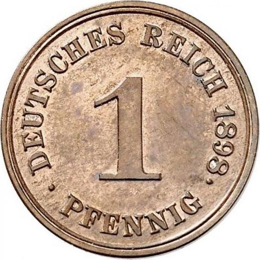 Аверс монеты - 1 пфенниг 1898 года E "Тип 1890-1916" - цена  монеты - Германия, Германская Империя