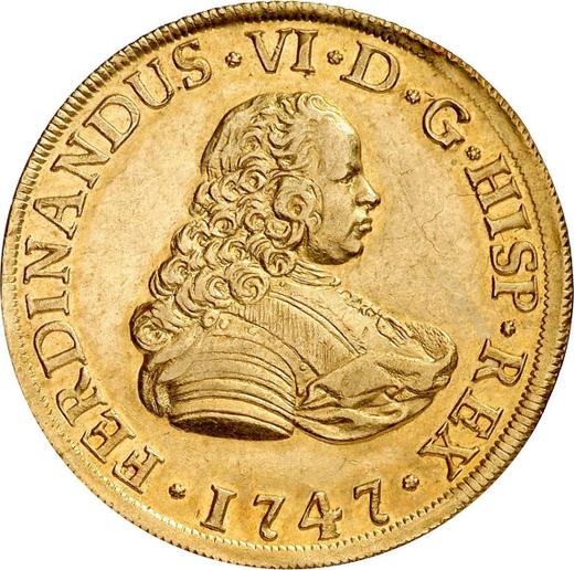 Obverse 4 Escudos 1747 S PJ - Spain, Ferdinand VI