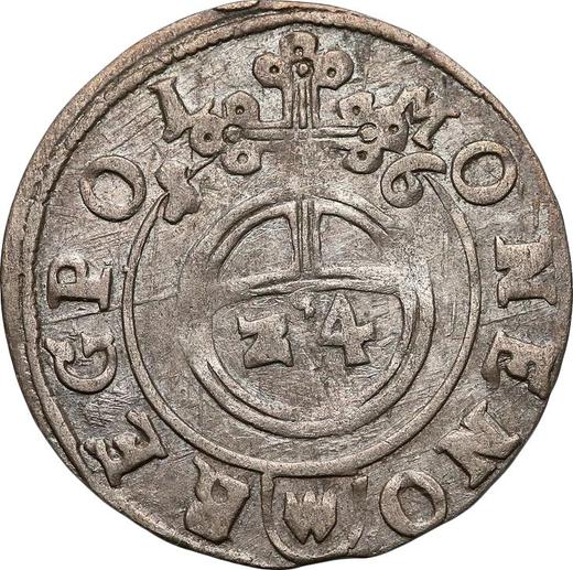 Аверс монеты - Полторак 1616 года "Быдгощский монетный двор" - цена серебряной монеты - Польша, Сигизмунд III Ваза