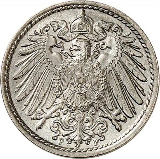 Reverso 5 Pfennige 1893 F "Tipo 1890-1915" - valor de la moneda  - Alemania, Imperio alemán