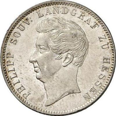 Аверс монеты - 1/2 гульдена 1844 года - цена серебряной монеты - Гессен-Гомбург, Филипп Август Фридрих