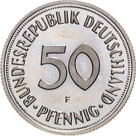 Аверс монеты - 50 пфеннигов 1950 года F - цена  монеты - Германия, ФРГ