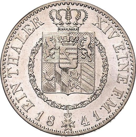 Реверс монеты - Талер 1841 года A - цена серебряной монеты - Саксен-Веймар-Эйзенах, Карл Фридрих