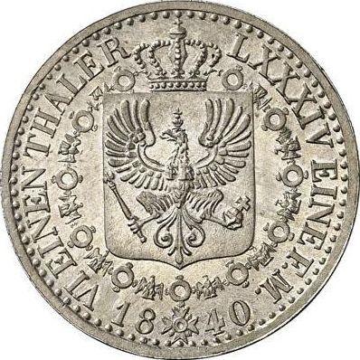Rewers monety - 1/6 talara 1840 A - cena srebrnej monety - Prusy, Fryderyk Wilhelm III