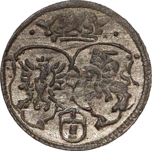 Реверс монеты - Денарий 1621 года "Краковский монетный двор" - цена серебряной монеты - Польша, Сигизмунд III Ваза