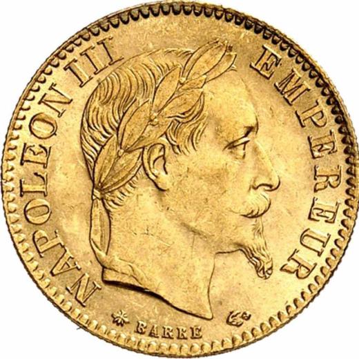 Awers monety - 10 franków 1867 A "Typ 1861-1868" Paryż - cena złotej monety - Francja, Napoleon III