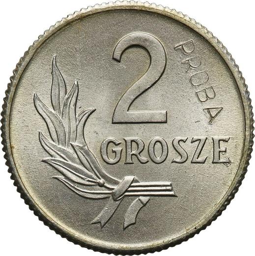 Реверс монеты - Пробные 2 гроша 1949 года Алюминий - цена  монеты - Польша, Народная Республика