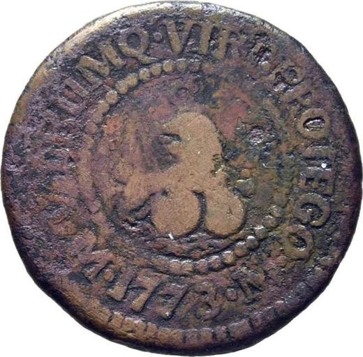 Реверс монеты - 1 куарто 1773 года M - цена  монеты - Филиппины, Карл III