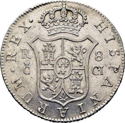 Реверс монеты - 8 реалов 1810 года c CI "Тип 1809-1830" - цена серебряной монеты - Испания, Фердинанд VII