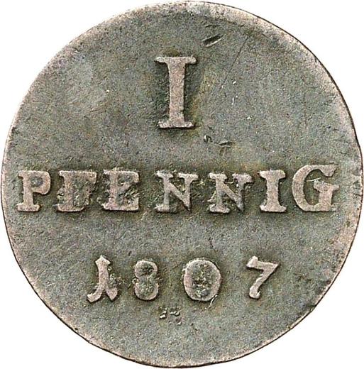 Reverso 1 Pfennig 1807 - valor de la moneda  - Anhalt-Bernburg, Alexis Federico Cristián