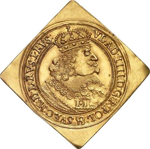 Obverse Donative 2 Ducat 1647 GR "Danzig" Klippe - Gold Coin Value - Poland, Wladyslaw IV