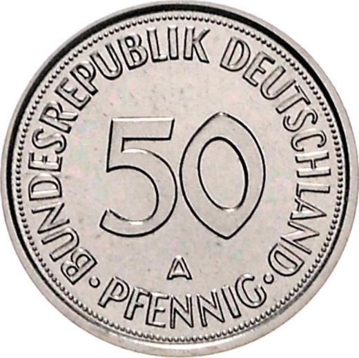 Anverso 50 Pfennige 1949-2001 Acuñado en el disco de 5 pfennigs - valor de la moneda  - Alemania, RFA