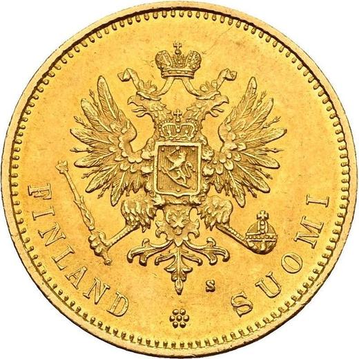 Аверс монеты - 20 марок 1880 года S - цена золотой монеты - Финляндия, Великое княжество