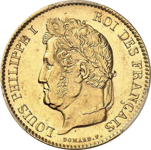 Obverse 40 Francs 1834 A "Type 1831-1839" Paris - France, Louis Philippe I