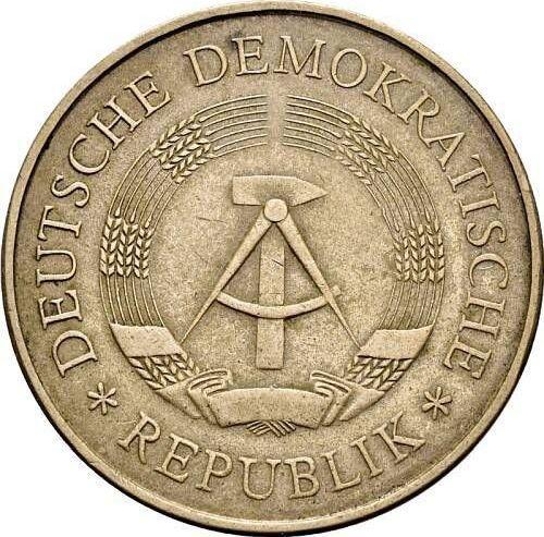 Reverso 5 marcos 1969 A "20 aniversario de la RDA" Leyenda doble - valor de la moneda  - Alemania, República Democrática Alemana (RDA)