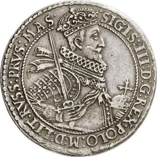 Аверс монеты - Талер 1624 года II VE "Тип 1618-1630" Тяжелый - цена серебряной монеты - Польша, Сигизмунд III Ваза