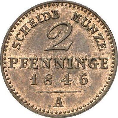 Reverso 2 Pfennige 1846 A - valor de la moneda  - Prusia, Federico Guillermo IV