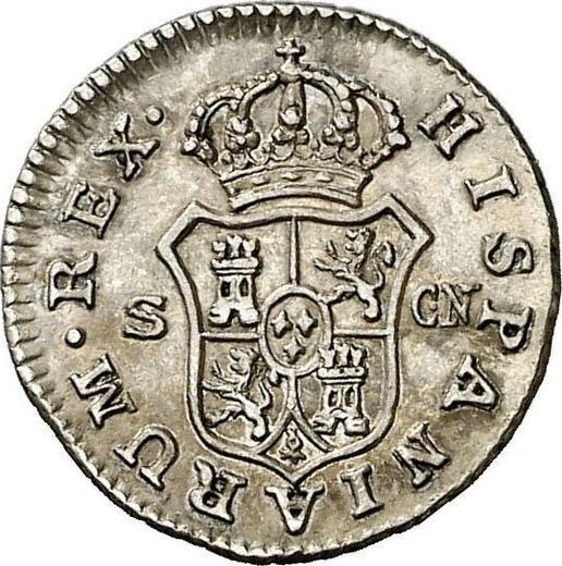 Reverse 1/2 Real 1793 S CN - Silver Coin Value - Spain, Charles IV