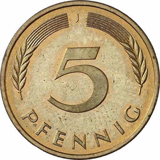 Anverso 5 Pfennige 1994 J - valor de la moneda  - Alemania, RFA