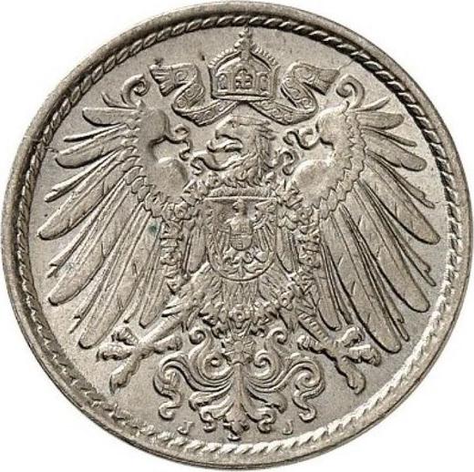 Reverso 5 Pfennige 1899 J "Tipo 1890-1915" - valor de la moneda  - Alemania, Imperio alemán