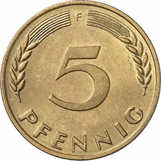 Аверс монеты - 5 пфеннигов 1971 года F - цена  монеты - Германия, ФРГ