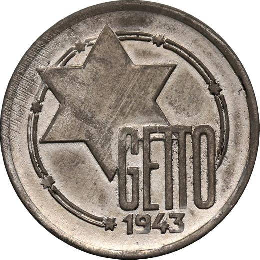 Anverso 10 marcos 1943 "Gueto de Lodz" Aleación de aluminio y magnesio - valor de la moneda  - Polonia, Ocupación Alemana