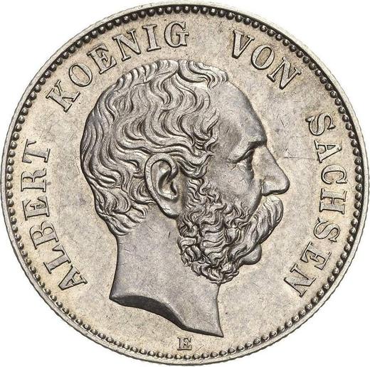 Аверс монеты - 2 марки 1895 года E "Саксония" - цена серебряной монеты - Германия, Германская Империя