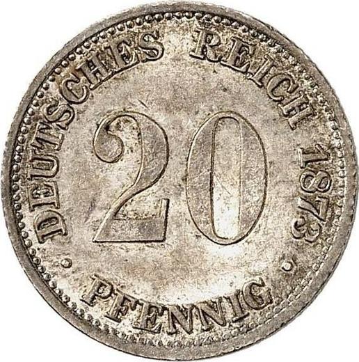 Аверс монеты - 20 пфеннигов 1873 года B "Тип 1873-1877" - цена серебряной монеты - Германия, Германская Империя