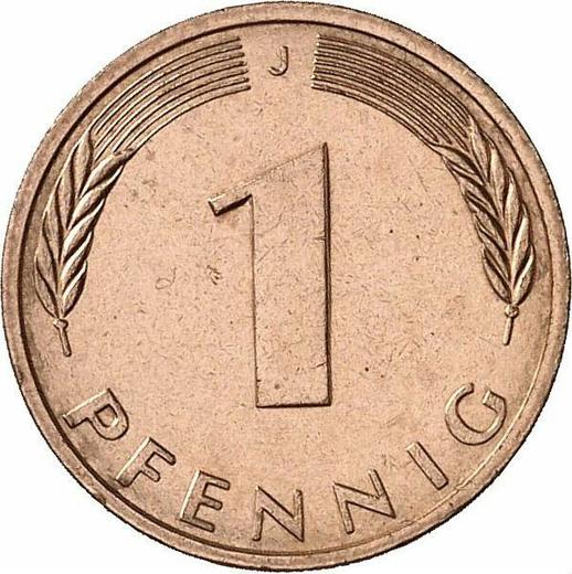Аверс монеты - 1 пфенниг 1981 года J - цена  монеты - Германия, ФРГ