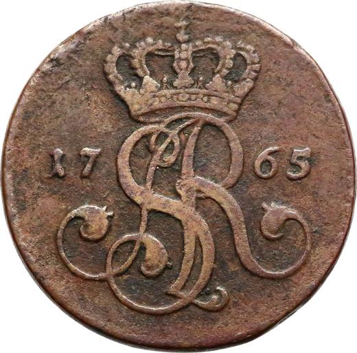 Аверс монеты - 1 грош 1765 года G G - прописная - цена  монеты - Польша, Станислав II Август