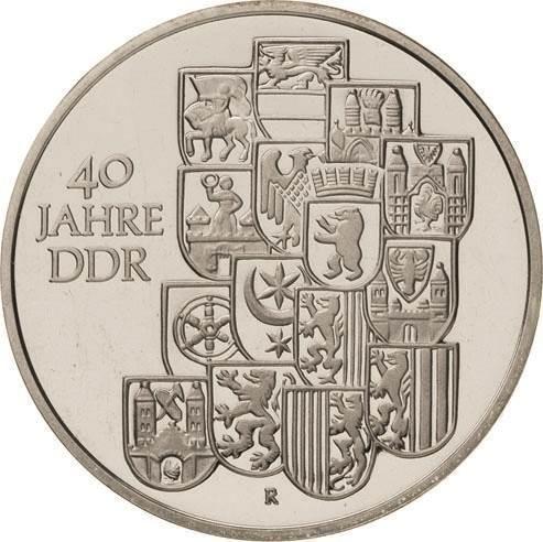 Anverso 10 marcos 1989 A "40 aniversario de la RDA" - valor de la moneda  - Alemania, República Democrática Alemana (RDA)
