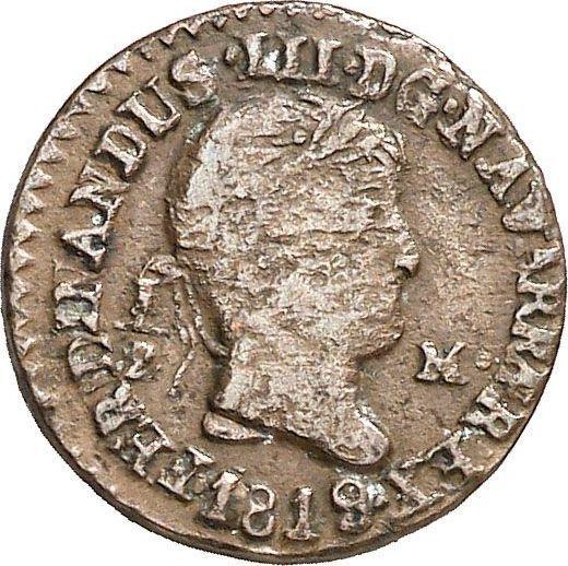 Аверс монеты - 1/2 мараведи 1819 года PP - цена  монеты - Испания, Фердинанд VII