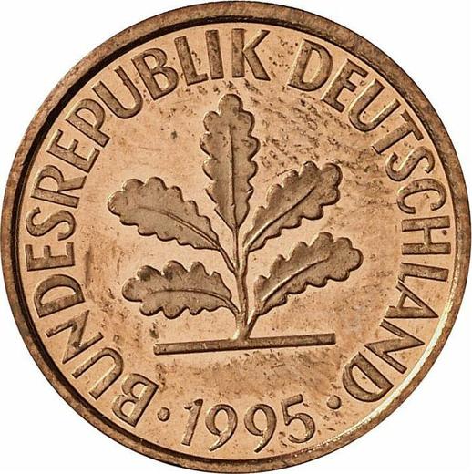 Rewers monety - 2 fenigi 1995 D - cena  monety - Niemcy, RFN