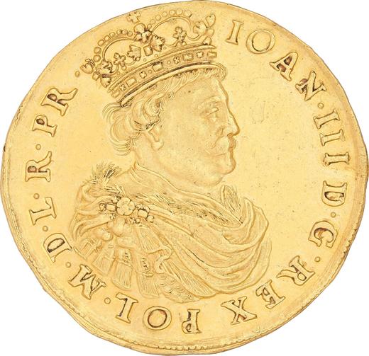 Аверс монеты - 4 дуката 1692 года "Гданьск" - цена золотой монеты - Польша, Ян III Собеский